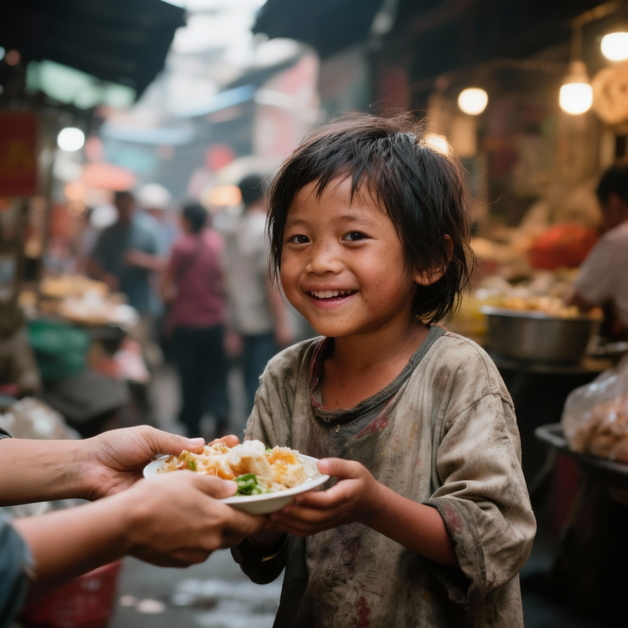 freepik a young impoverished asian child gratefully receiv 49325